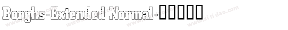 Borghs-Extended Normal字体转换